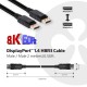 Club3D DisplayPort 1.4 2 Mètres